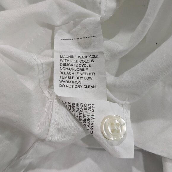 Perry Ellis Men's Dress Shirt, Cotton, White Blue, 3X, Short Sleeve, Big & Tall - Picture 14 of 16